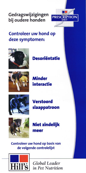 Dementie verschijnselen. Dierenkliniek Wilhelminapark in Utrecht