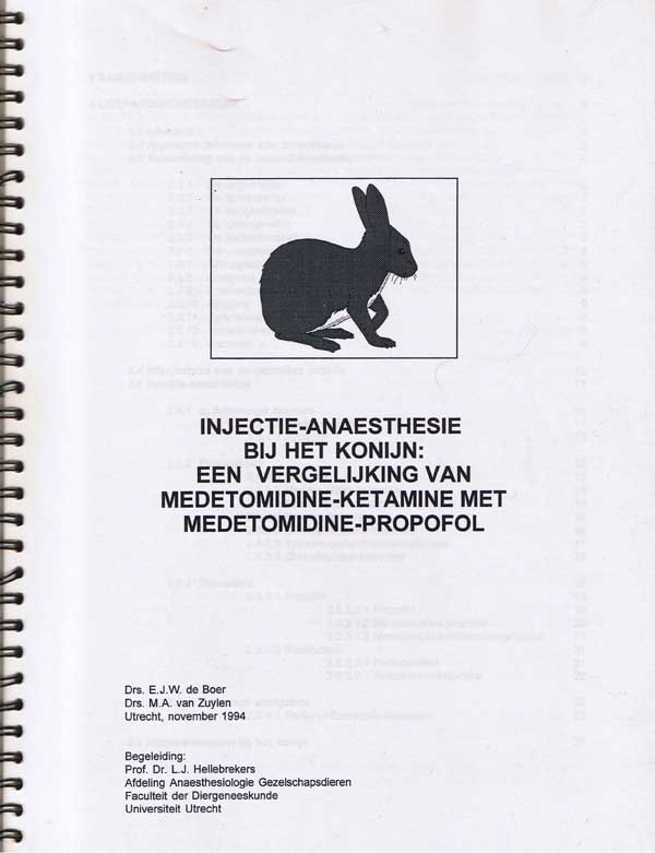 Anesthesie onderzoek bij het konijn