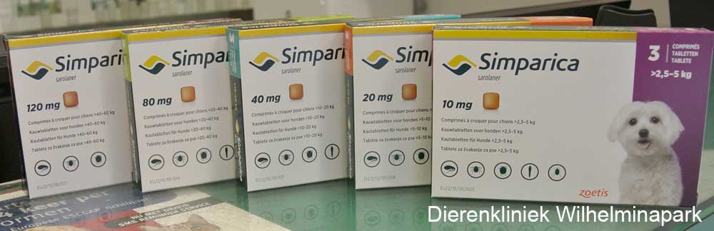 Een tablet die tegen teken werkt met de werkzame stof sarolaner