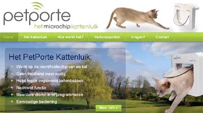 Indien een kat gechipt is kan die kat wel door het luik en worden andere ongewenste katten buiten gehouden.